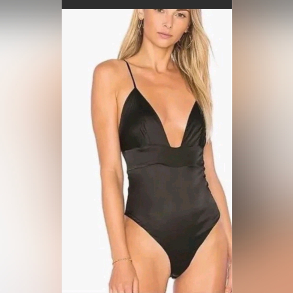 For Love And Lemons Black Intimates Sexy Skivvies Bodysuit